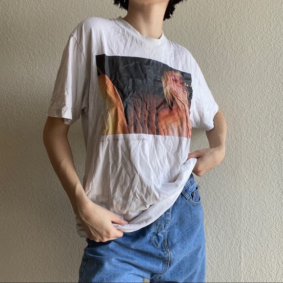 smoking woman graphic tee (crosslist on depop) - Picture 2 of 3